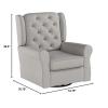 imageDelta Children Emerson Upholstered Glider Swivel Rocker Chair Dove Grey with Soft Grey WeltDove Grey With Soft Grey Welt