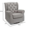 imageDelta Children Emerson Upholstered Glider Swivel Rocker Chair Dove Grey with Soft Grey WeltDove Grey With Soft Grey Welt