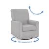 imageDelta Children Sophie Nursery Glider Swivel Chair with LiveSmart Performance Fabric Fabric Light CreamNickel