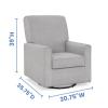 imageDelta Children Sophie Nursery Glider Swivel Chair with LiveSmart Performance Fabric Fabric Light CreamNickel