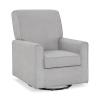 imageDelta Children Sophie Nursery Glider Swivel Chair with LiveSmart Performance Fabric Fabric Light CreamNickel