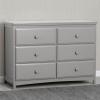 imageDelta Children Emerson 6 Drawer Dresser with Interlocking Drawers  Greenguard Gold Certified GreyGrey