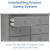 imageDelta Children Emerson 6 Drawer Dresser with Interlocking Drawers  Greenguard Gold Certified GreyGrey