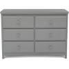 imageDelta Children Emerson 6 Drawer Dresser with Interlocking Drawers  Greenguard Gold Certified GreyGrey