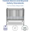imageDelta Children Folding Portable Mini Baby Crib with 15inch Mattress  Greenguard Gold Certified GreyGrey