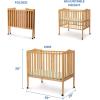 imageDelta Children Folding Portable Mini Baby Crib with 15inch Mattress  Greenguard Gold Certified GreyNatural