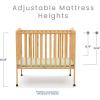imageDelta Children Folding Portable Mini Baby Crib with 15inch Mattress  Greenguard Gold Certified GreyNatural