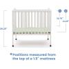 imageDelta Children Folding Portable Mini Baby Crib with 15inch Mattress  Greenguard Gold Certified GreyWhite