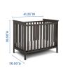 imageSimmons Kids Monterey Mini Crib with Mattress  Greenguard Gold Certified Rustic GrayRustic Gray