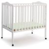imageDelta Children Folding Portable Mini Baby Crib with 15inch Mattress  Greenguard Gold Certified GreyWhite