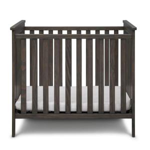 imageSimmons Kids Monterey Mini Crib with Mattress  Greenguard Gold Certified Rustic GrayRustic Gray