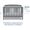 imageDelta Children Gateway 4in1 Convertible Crib  Greenguard Gold Certified GreyGrey
