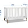 imageDelta Children Hendrix 4in1 Convertible Crib Midnight GreyBronzeBianca WhiteBronze