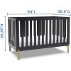 imageDelta Children Hendrix 4in1 Convertible Crib Midnight GreyBronzeMidnight GreyBronze