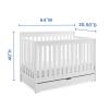 imageDelta Children Mercer 6in1 Convertible Crib with Storage Trundle Greenguard Gold Certified GreyBianca White