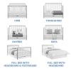 imageDelta Children Mercer 6in1 Convertible Crib with Storage Trundle Greenguard Gold Certified GreyBianca WhiteGrey