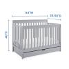 imageDelta Children Mercer 6in1 Convertible Crib with Storage Trundle Greenguard Gold Certified GreyGrey