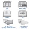 imageDelta Children Mercer 6in1 Convertible Crib with Storage Trundle Greenguard Gold Certified GreyGrey