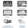 imageDelta Children Tribeca 4in1 Baby Convertible Crib Bianca WhiteNaturalMidnight Grey