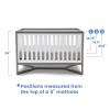 imageDelta Children Tribeca 4in1 Baby Convertible Crib Bianca WhiteNaturalWhiteGrey
