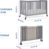 imageSimmons Kids Aria Full Size Portable Folding Crib  Greenguard Gold Certified GreyGrey