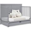 imageSimmons Kids Logan 6in1 Convertible Crib with Underdrawer  Greenguard Gold Certified GreyGrey