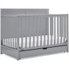 imageSimmons Kids Logan 6in1 Convertible Crib with Underdrawer  Greenguard Gold Certified GreyGrey