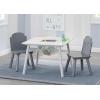 imageDelta Children Finn Table and Chair Set with Storage WhiteGreyWhiteGrey
