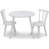 imageDelta Children Homestead Kids Table ampamp 2 Chairs Set  Ideal for Arts ampamp Crafts Greenguard Gold Certified GreyBianca White