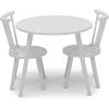 imageDelta Children Homestead Kids Table ampamp 2 Chairs Set  Ideal for Arts ampamp Crafts Greenguard Gold Certified GreyBianca White
