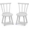 imageDelta Children Homestead Kids Table ampamp 2 Chairs Set  Ideal for Arts ampamp Crafts Greenguard Gold Certified GreyBianca White