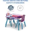 imageDelta Children Kids Table and Chair Set with Storage 2 Chairs Included  Ideal for Arts ampamp Crafts Snack Time Homeschooling Homework ampamp More Disney PrincessDisney Frozen Ii