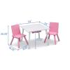 imageDelta Children Kids Table and Chair Set with Storage 2 Chairs Included GreyBlueWhitePink