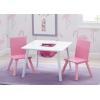 imageDelta Children Kids Table and Chair Set with Storage 2 Chairs Included GreyBlueWhitePink