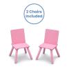 imageDelta Children Kids Table and Chair Set with Storage 2 Chairs Included GreyBlueWhitePink