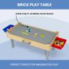 imageDelta Children Play N Store Building Bricks Play Table with 100 Play Bricks Included  Large Brick Plate Compatible with Lego MegaBlocks ampamp More  Legs Fold for Easy Under Bed Storage Grey