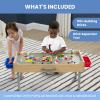 imageDelta Children Play N Store Building Bricks Play Table with 100 Play Bricks Included  Large Brick Plate Compatible with Lego MegaBlocks ampamp More  Legs Fold for Easy Under Bed Storage Grey