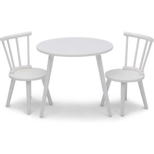 imageDelta Children Homestead Kids Table ampamp 2 Chairs Set  Ideal for Arts ampamp Crafts Greenguard Gold Certified GreyBianca White