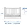 imageDelta Children Saint 4in1 Convertible Crib  Greenguard Gold Certified Bianca WhiteBianca White