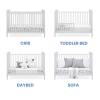 imageDelta Children Saint 4in1 Convertible Crib  Greenguard Gold Certified Bianca WhiteBianca White