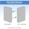 imageDelta Children Sweet Beginnings Dual Sided Crib and Toddler Mattress in a Box  GREENGUARD Gold and CertiPURUS Certified  PlantBased Soy Foam Core  Waterproof  5 Year Warranty  Made in USASafest Crib Mattress