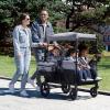 imageJeep Wrangler Deluxe 4 Seater Stroller Wagon by Delta Children  Premium Quad Stroller Wagon for 4 Kids with Convertible Seats Adjustable PushPull Handles Removable Canopy ampamp Flat Fold GreyGrey