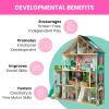 imageDelta Children Deluxe Maui Dollhouse  Large 4Story Dollhouse with 12 Rooms Includes 50 Accessories  Working Elevator Wave Slide LightsSounds  Fits 12inch Dolls  Pretend Play Gift for Ages 3