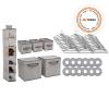 imageDelta Children Nursery Storage 48 Piece Set  Easy StorageOrganization Solution  Keeps Bedroom Nursery ampamp Closet Clean BeigeGrey