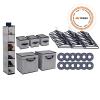 imageDelta Children Nursery Storage 48 Piece Set  Easy StorageOrganization Solution  Keeps Bedroom Nursery ampamp Closet Clean BeigeNavy