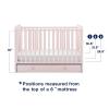 imagebabyGap by Delta Children Graham 4in1 Convertible Crib with Storage Drawer TrueSleep Crib and Toddler Mattress Bundle Blush PinkDark Pink