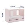 imagebabyGap by Delta Children Graham 4in1 Convertible Crib with Storage Drawer TrueSleep Crib and Toddler Mattress Bundle Blush PinkDark Pink