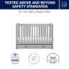 imagebabyGap by Delta Children Graham 4in1 Convertible Crib with Storage Drawer TrueSleep Crib and Toddler Mattress Bundle GreyDark Grey