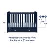 imagebabyGap by Delta Children Graham 4in1 Convertible Crib with Storage Drawer TrueSleep Crib and Toddler Mattress Bundle NavyLight Blue