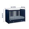 imagebabyGap by Delta Children Graham 4in1 Convertible Crib with Storage Drawer TrueSleep Crib and Toddler Mattress Bundle NavyLight Blue